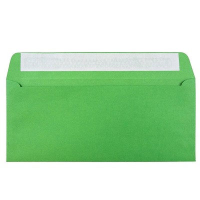 JAM Paper #10 Business Colored Envelopes w/Peel and Seal Closure 4.125x9.5 GN 86555