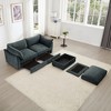 78.7" Chenille L-Shaped Modular Sectional Sofa with Storage Ottomans and Storage Drawers under Each Seat - 3 of 4