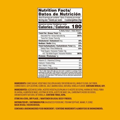 Bauducco Vanilla Wafers Bar Cookies - 9oz