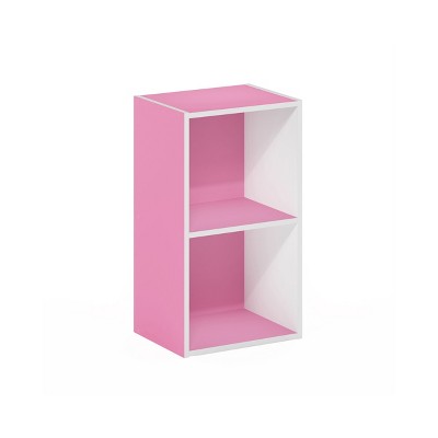 HOMLUX 2-Cube Bookcase Floor Open Wooden Storage Bookshelf Toy Organizer, Multiple Colors