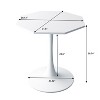 Sapphtopaz Dining Table Kitchen Table Modern Tulip Dining Table for 2 Metal Base Dining Table for Kitchen, Small Spaces - 3 of 4