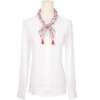 INSPIRE CHIC Women's Floral Printed Tassel Square Scarves 23.6X23.6" 1Pc - 2 of 4