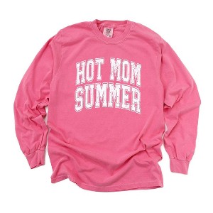Simply Sage Market Women's Hot Mom Summer Long Sleeve Garment Dyed Tee - 1 of 2