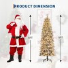 White Pre-Lit Pencil Christmas Tree – Frosted Artificial Xmas Tree with LED Lights & Metal Base for Home/Party Decor (1-Piece) - 4 of 4