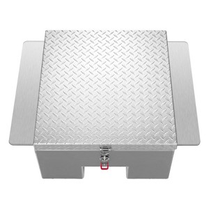 VEVOR Truck Bed Tool Box,Heavy Duty Aluminum Tool Box with Diamond Plate,Storage Toolbox Chest Organizer Supports up to 220 lbs,30.3x24x12.2in, Silver - 1 of 4