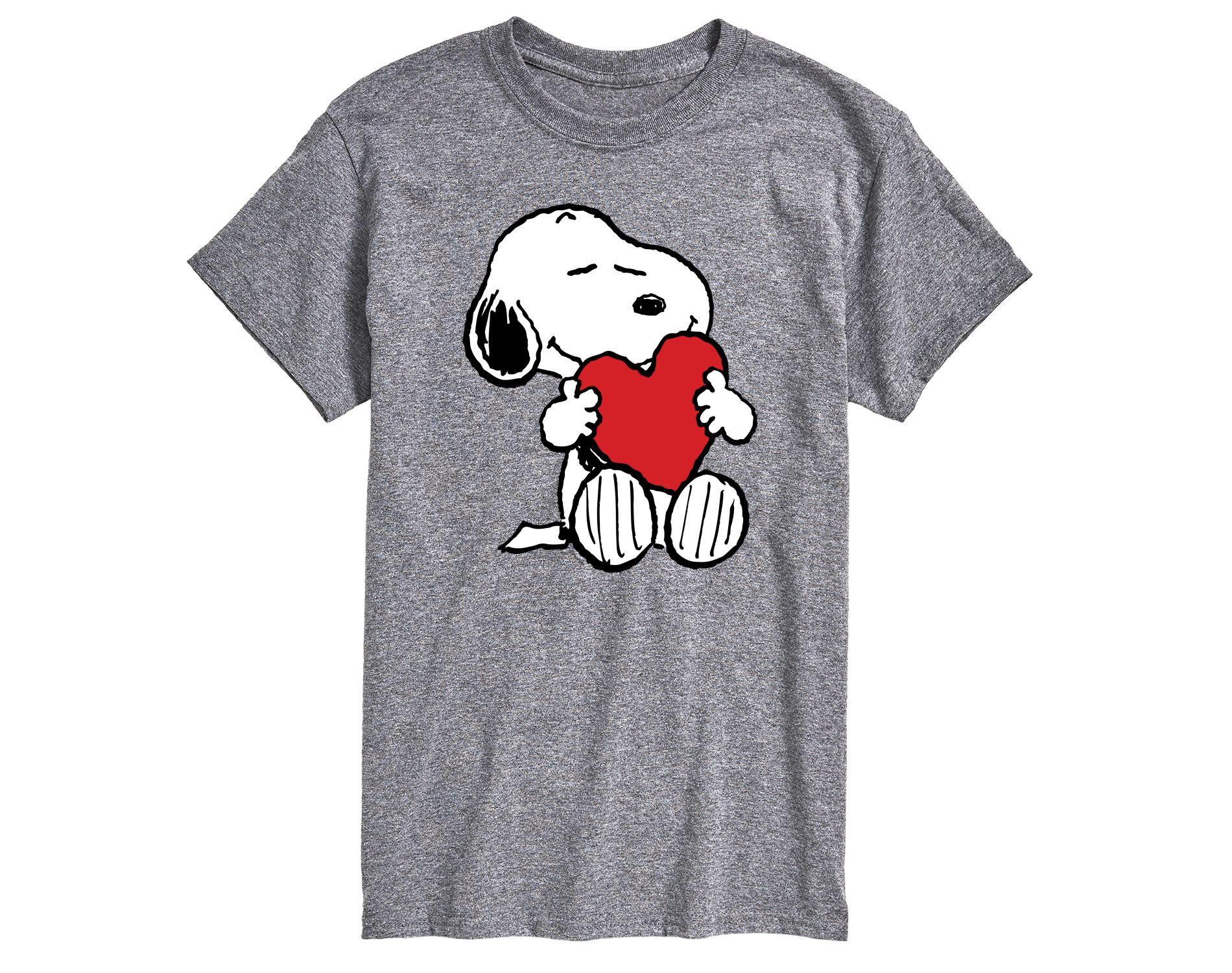 Men's - Peanuts - Valentine Snoopy Heart Short Sleeve Graphic T-Shirt