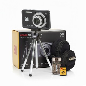 Kodak PIXPRO Friendly Zoom FZ55 Digital Camera (Black) Bundle - 1 of 4