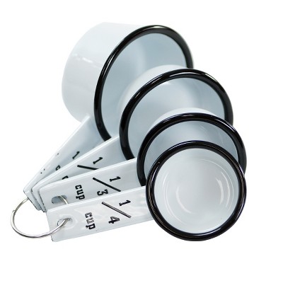 VIP Metal 6 in. White 4-Piece Measuring Cups