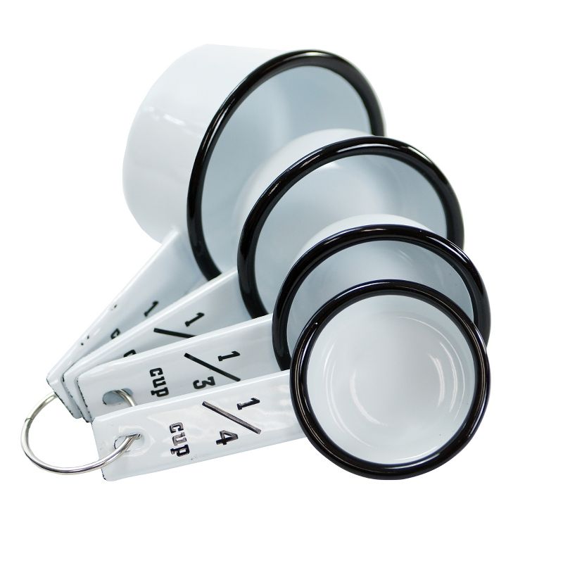 VIP Metal 6 in. White 4-Piece Measuring Cups, 1 of 6