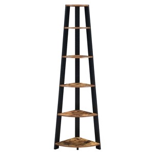 HomeStock Newport 5 Tier Corner Bookshelf - 1 of 4