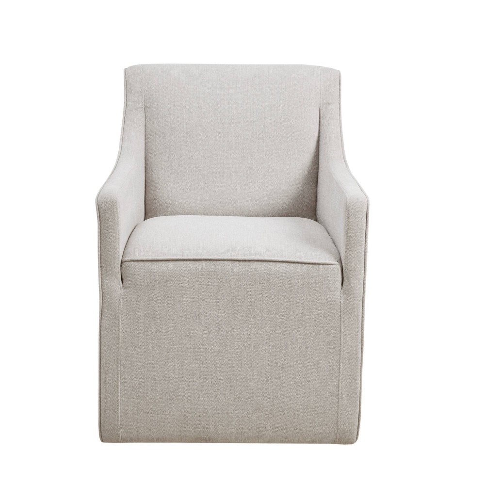 Photos - Sofa Madison Park Hamilton Slipcover Dining Arm Chair with Casters Gray