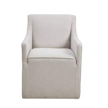 Madison Park Hamilton Slipcover Dining Arm Chair with Casters