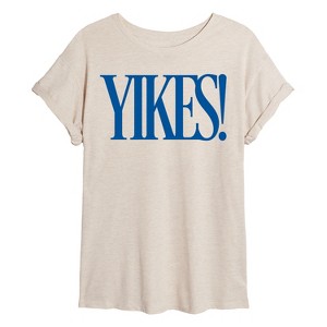 Women's - Instant Message - Yikes Oversized Graphic T-Shirt - 1 of 4