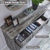 Mastgoal 48" Farmhouse Dresser with 6 Drawers, Rustic Wood Closet Storage with Roman Column for Bedroom - 3 of 4