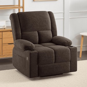 MAYEERTY Chocolate Power Lift Recliner Chair - With Massage, Heat, USB Ports & Cup Holders for Senior Comfort - 1 of 4
