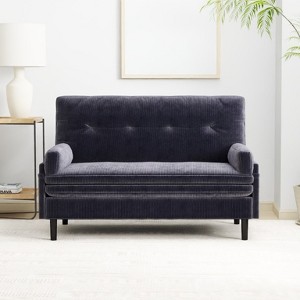 GDFStudio Uma Modern 55.11'' Convertible Corduroy Upholstered Loveseat Sofa - 1 of 4
