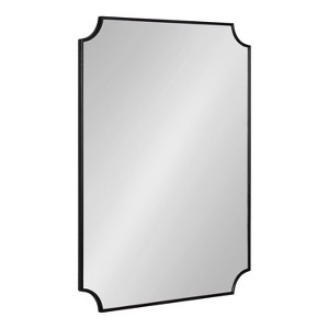 Kate and Laurel Healey Scalloped MDF Scallop Mirror, 22x30, Black - 1 of 4