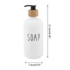 Unique Bargains Elegant Contains the Letters DISHES Soap Pump Dispenser for Bathroom 16.9oz 1 Pc - 4 of 4