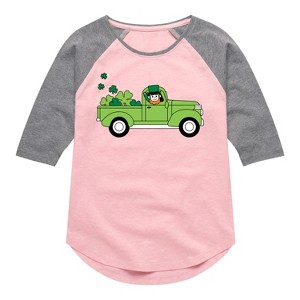 Girls' - Instant Message - St. Patrick's Day Leprechaun Truck Delivering Luck - 1 of 4