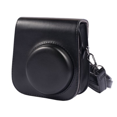 Insten Leather Case Cover for Fujifilm Instax Mini 11 Camera with Adjustable Shoulder Strap, Black
