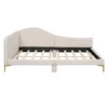 YOOCOZZ Linen Upholstered Wood Daybed with Backrest and Armrest - 2 of 4
