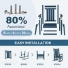 Outdoor Rocking Chair, All-Weather Patio Rocking Chairs for Porch, Outdoor Patio Rockers with High Back & Wide Seat - 3 of 4