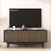 SAINTCY Mid-Century Modern TV Stand for 55-65 Inch TVs - Farmhouse Entertainment Center with Storage Cabinet & Doors, Living Room Media Console - 3 of 4