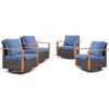 Buenhomino Outdoor Swivel Patio Chairs Set of 4, Wicker Swivel Outdoor Chairs Set of 4, 4 Piece Furniture Set for Porch, Deck, Sunroom, Yard, Poolside - 2 of 4