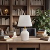 POWLIG 19.4" Modern Ceramic Table Lamp with Linen Shade - Frosted White for Bedroom, Living Room & Office - 4 of 4