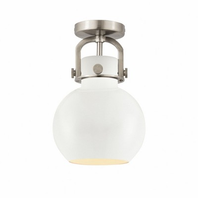 Newton Sphere - 1 Light Flush Mount In Industrial Style-12 Inches Tall and 8 Inches Wide