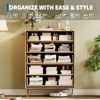 5-Drawer Fluted Dresser, Tall Wave Pattern Storage Cabinet, Modern Narrow Vertical Organizer & Small Nightstand for Bedroom Living Room Entryway - 3 of 4