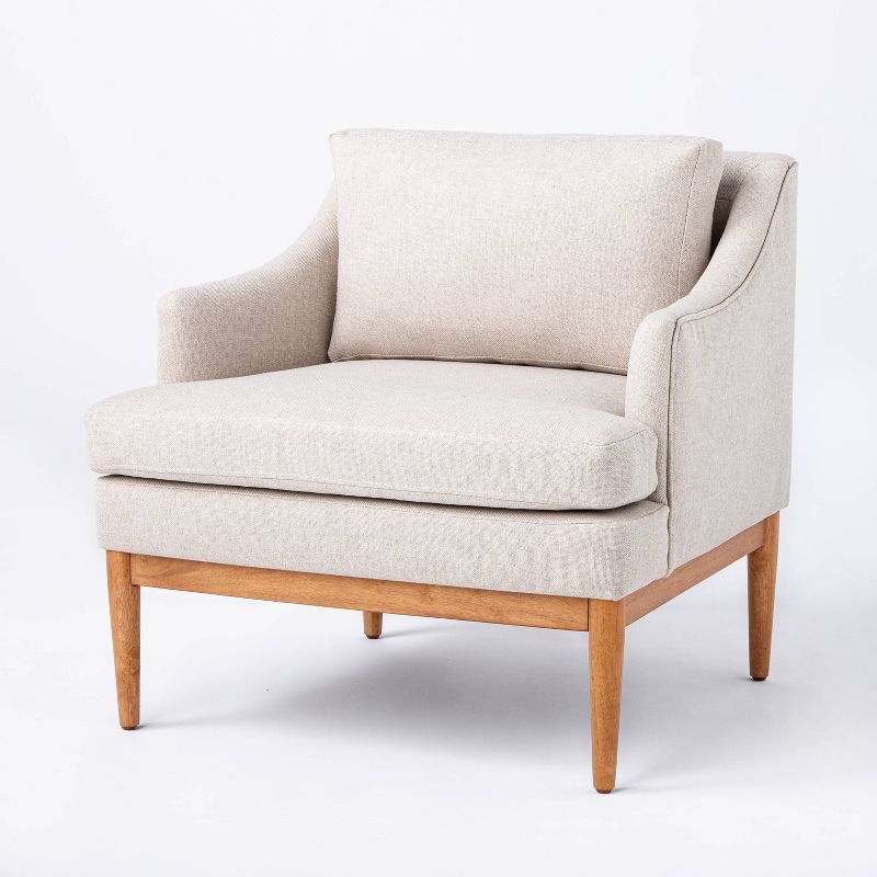 Howell Upholstered Accent Chair with Wood Base - Threshold™ designed with Studio McGee, 1 of 15