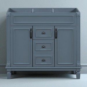 36'' Blue Bathroom Vanity Cabinet Only, Modern Storage Cabinet with 2 Drawers & 2 Soft-Closing Doors - 1 of 4