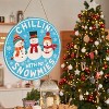 Lomsoe Christmas Wooden Hanging Decor Welcome Door Sign Snowman Wooden Farmhouse Wall Front Door Hanger Christmas Sign Christmas Gift - 4 of 4