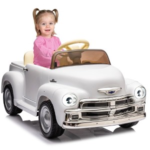 12V Kids Ride On Car, Licensed Chevrolet 3100 Pickup Battery Powered Electric Vehicle with Remote Control - 1 of 4