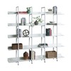 TOAOTBNBO Industrial Storage Bookshelves, Large Geometric Bookcase with Upright Panels Floor Standing Shelf for Living Room - 2 of 4