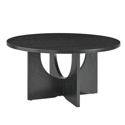 Dexmalle Modern Solid Wood Round Coffee Table for Living Room