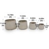 VisioGear 4 Pieces Ceramic Flowerpot, Modern Planter for Patio, Garden or Windowsills, Ameican White Oak, 13.8"*13.8"*11.9" - 3 of 4