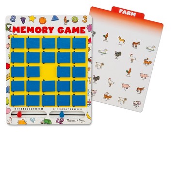 Travel Games, Bungee-Hinge Design, Colorful Illustrations, 7 Double-Sided Cards, 11.7 H x 8.5 W x 0.9 L Melissa & Doug Flip-to-Win Memory Game 