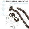 LunaLulinlk 44" - 72" Wall Mountable Curved Adjustable Shower Rod in Bronze - 3 of 4