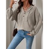 Coolmee Women's Sweaters Fashion Hoodies Long Sleeve Tops Casual Sweatshirts Fall Outfits Pullover Winter Clothes - 3 of 4