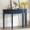 Console Table With Vertical Stripe Drawer Fronts & 4 Legs, Farmhouse Entryway Sofa Table With 3 Drawers For Entry Way Hallway Dining Room Living Room - 2 of 4