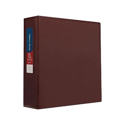 MyOfficeInnovations Heavy Duty 3 3-Ring Non-View Binder Maroon