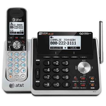 AT&T TL88102 Black 2-Line DECT 6.0 Cordless Phone