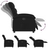 vidaXL Recliner Chair Adjustable Wingback Reclining Chair for Elderly Fabric - 3 of 4