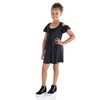 24seven Comfort Apparel Girls Pleated Cold Shoulder Girls Summer Dress - 2 of 4
