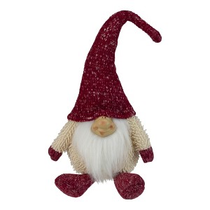 Northlight Chubby Smiling Gnome Plush Christmas Figure - 17" - Ivory and Red - 1 of 4