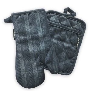 SharpChef Heat and Slip Resistant Neoprene Oven Mitt and Pot Holder Set, Soft Cotton Lining, Waterproof, BPA-Free - 1 of 4