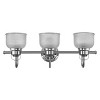 Chloe Lighting Lucie Industrial-Style 3 Light Chrome Finish Bath Vanity Wall Fixture Clear Prismatic Glass 25" Wide - 2 of 4