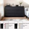 White Dresser 6 Drawer, Modern Double Dresser for Bedroom, Wood Chest of Drawers with Wide Storage for Living Room - 4 of 4